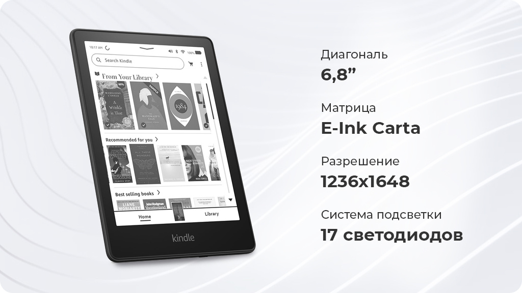 Электронная книга Amazon Kindle Paperwhite 2021 32Gb Черная